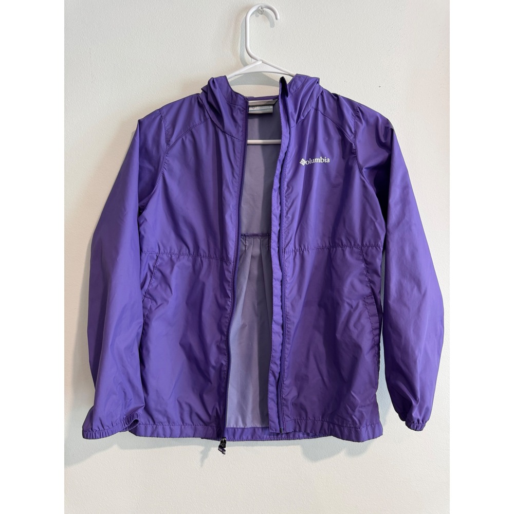 Columbia‎ Switchback II Jacket girls M 10/12 Purple Water Resistant Hooded